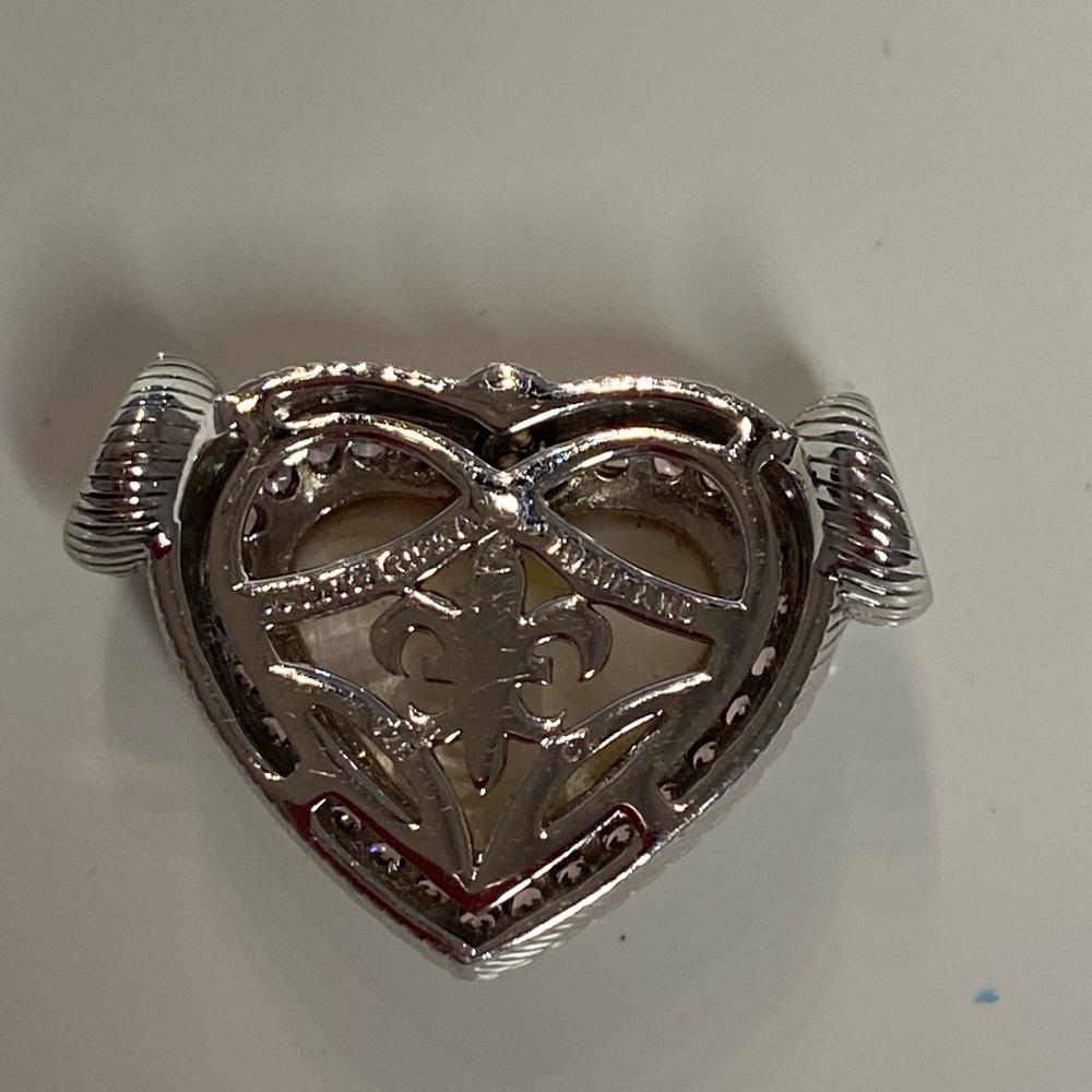 Judith Ripka Sterling Sliver Rose Quartz Heart Magnetic Enhancer - Picture 4 of 9